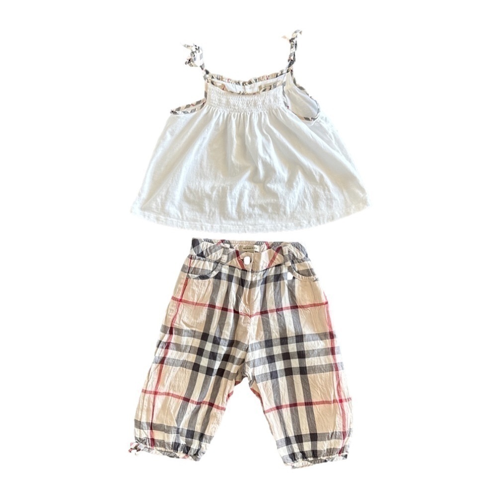 Burberry girls top and pant set size 4